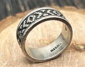 Vintage TAXCO(?) Silver Band Ring, Southwestern Jewelry, Size 7 1/2