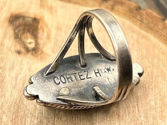 The CORTEZ H.W mark, photographed on a piece