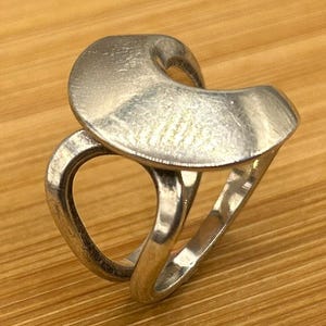ノルウェー ヴィンテージ「DAVID-ANDERSEN」シルバー リング 稀少 北欧アンティークDavid Andersen製スプーンリング存在感ある一品