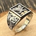 Vintage sterling silver signet ring — view 4 of 17