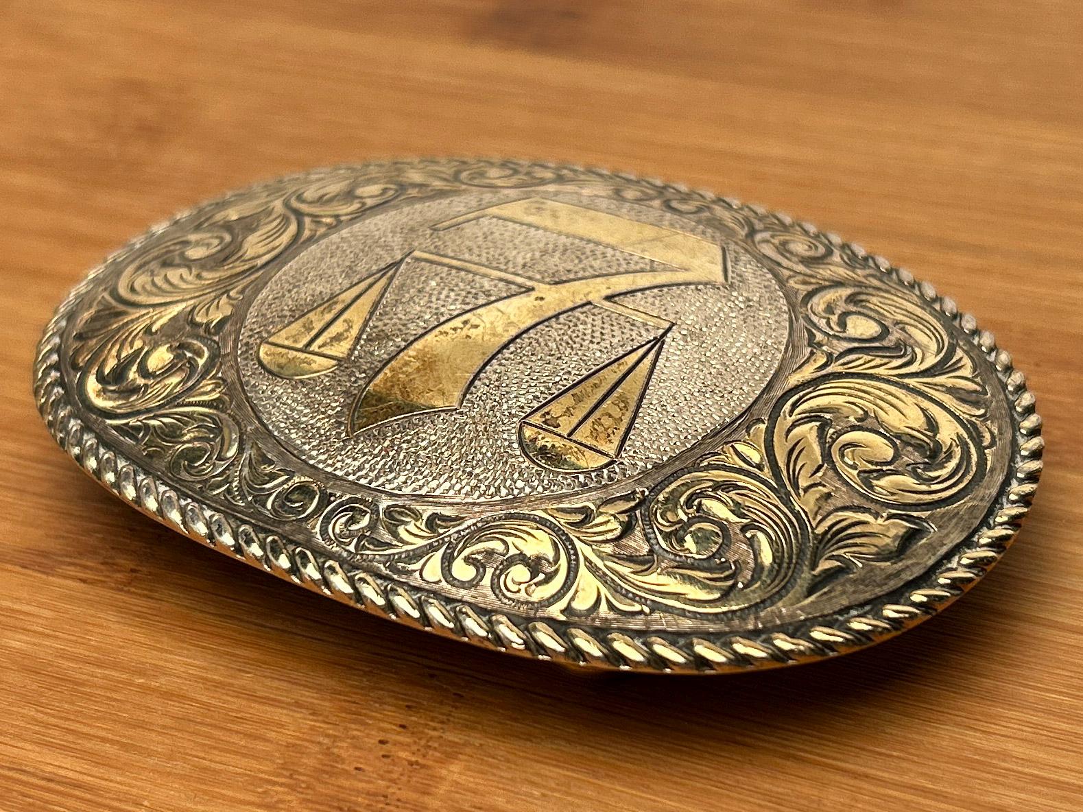 Vintage San Carlos Belt Buckle 22k Gold On Sterling Silver Pheasant 83 Grams Sterling Silver Belt Buckle | eBay main image 3