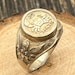Vintage sterling silver signet ring — view 13 of 15