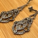 Art deco sterling silver drop earrings — view 13 of 20