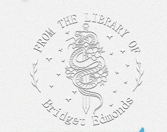 Personalized Book Embosser: Custom Library Stamp, Ex Libris