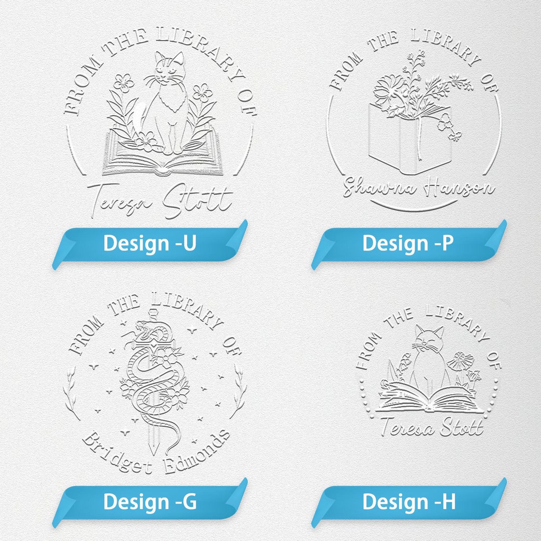 Personalized Book Embosser: Custom Library Stamp, Ex Libris - Etsy