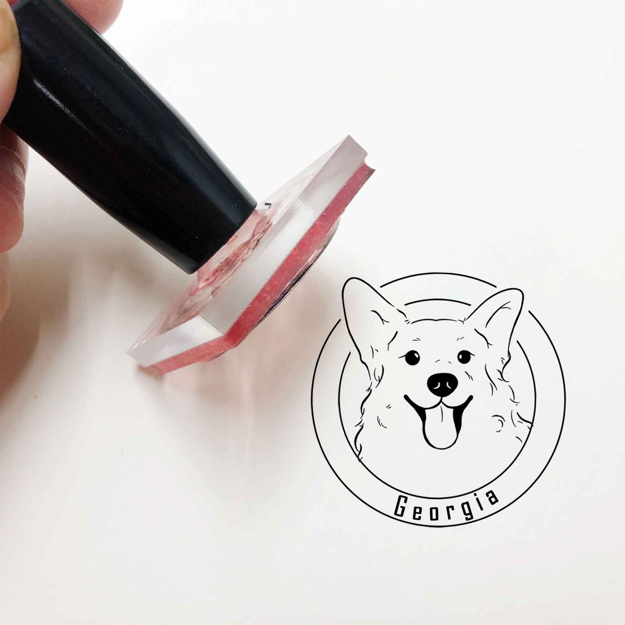 Custom Pet Embosser, Hand Drawn Portrait of Your Pet, Custom Dog Embosser, Pet Memorial Gift, Gifts for Pet Lover