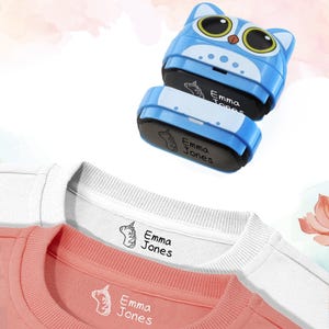 Two-color name stamp, School Label Clothing Stamp, Clothing Label Stamp, Customized Name Stamp,  Stamp for Kids, Fabric Stamp, Logo Stamp