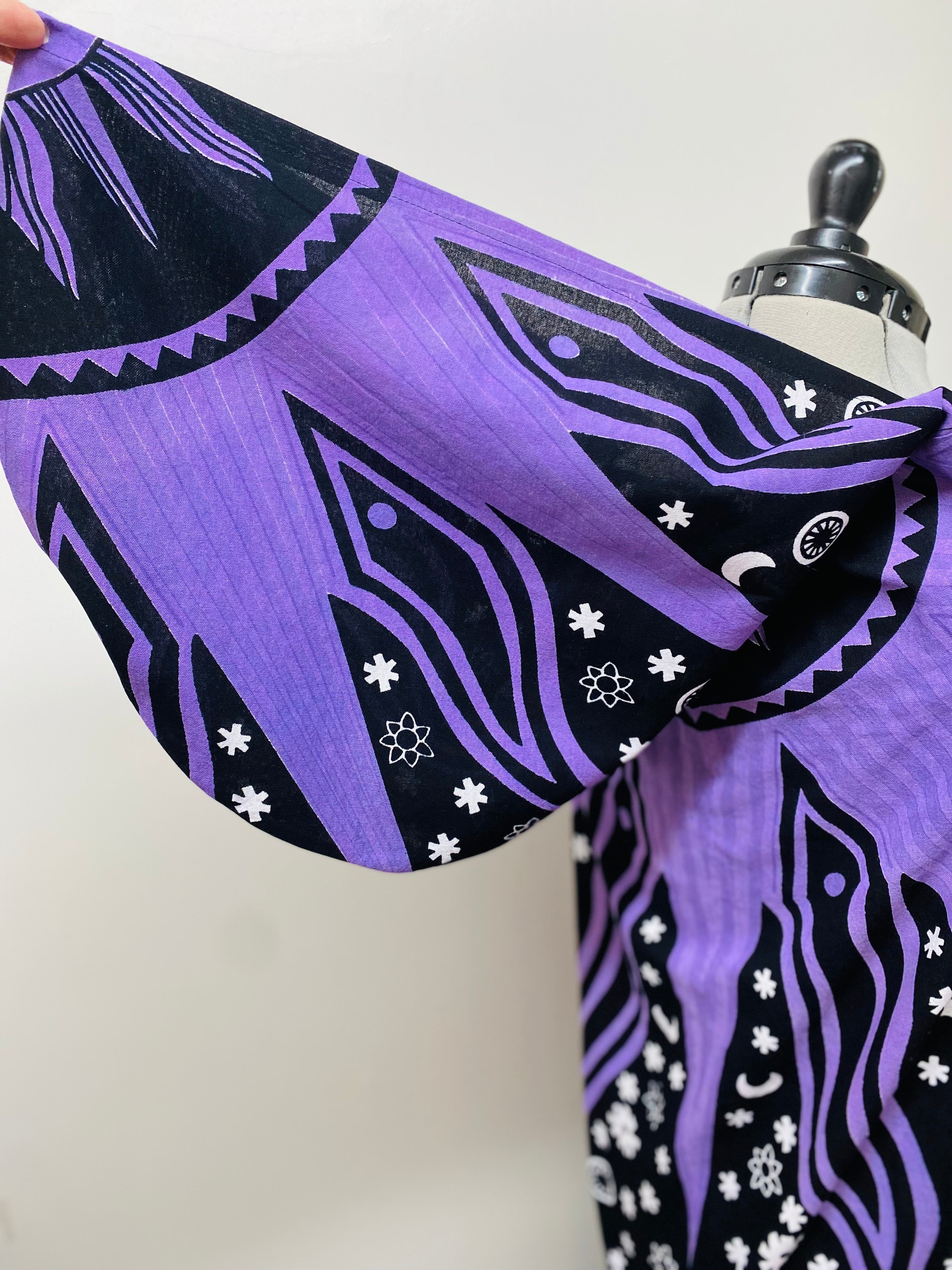 Short,Gothic Purple, black ,Cosmic, celestial Sun & moon festival cloak, sun cover-up, Renaissance Festival cloak,Wizard Cloak,Witch, wiccan
