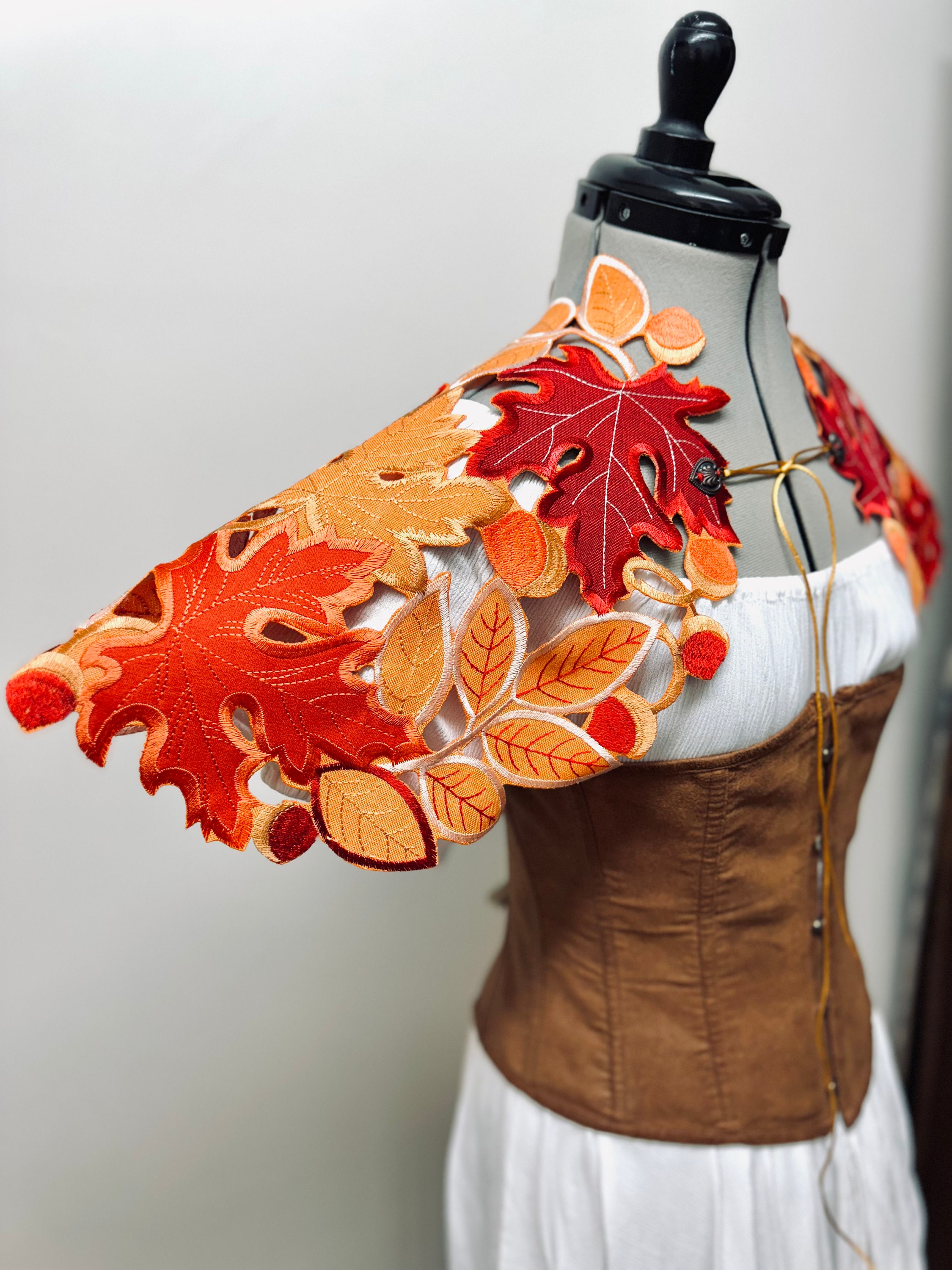 Fall leaf Fairy cape or skirt, Spring Fae , elven cape, renaissance cape ,Elven Renaissance, LOTR cosplay