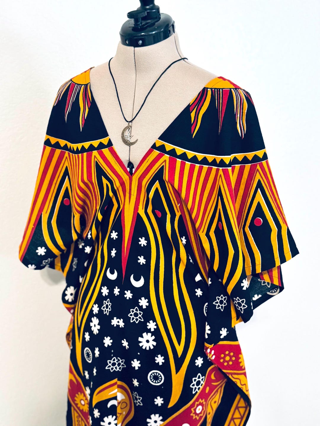 Boho, Cosmic, Celestial Sun & Moon Festival Kaftan,sun Cover-up,caftan ...