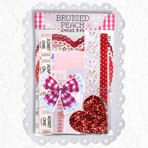 Paquete de diario basura y álbum de recortes de San Valentín de febrero: kit de papel de 22 piezas de inspiración vintage