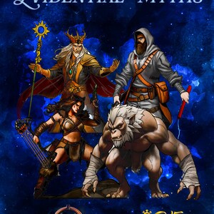 Pôster exclusivo do jogo de cartas Evidential Myths