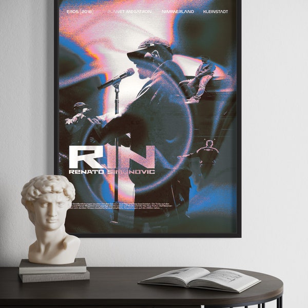 RIN - Renato Simunovic, Hip-Hop, Icon, Poster, Rap Music, German, Wall Decor, Digital Download