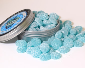 Sour Blue Raspberry Hard Candy Drops | No Artificial Dyes