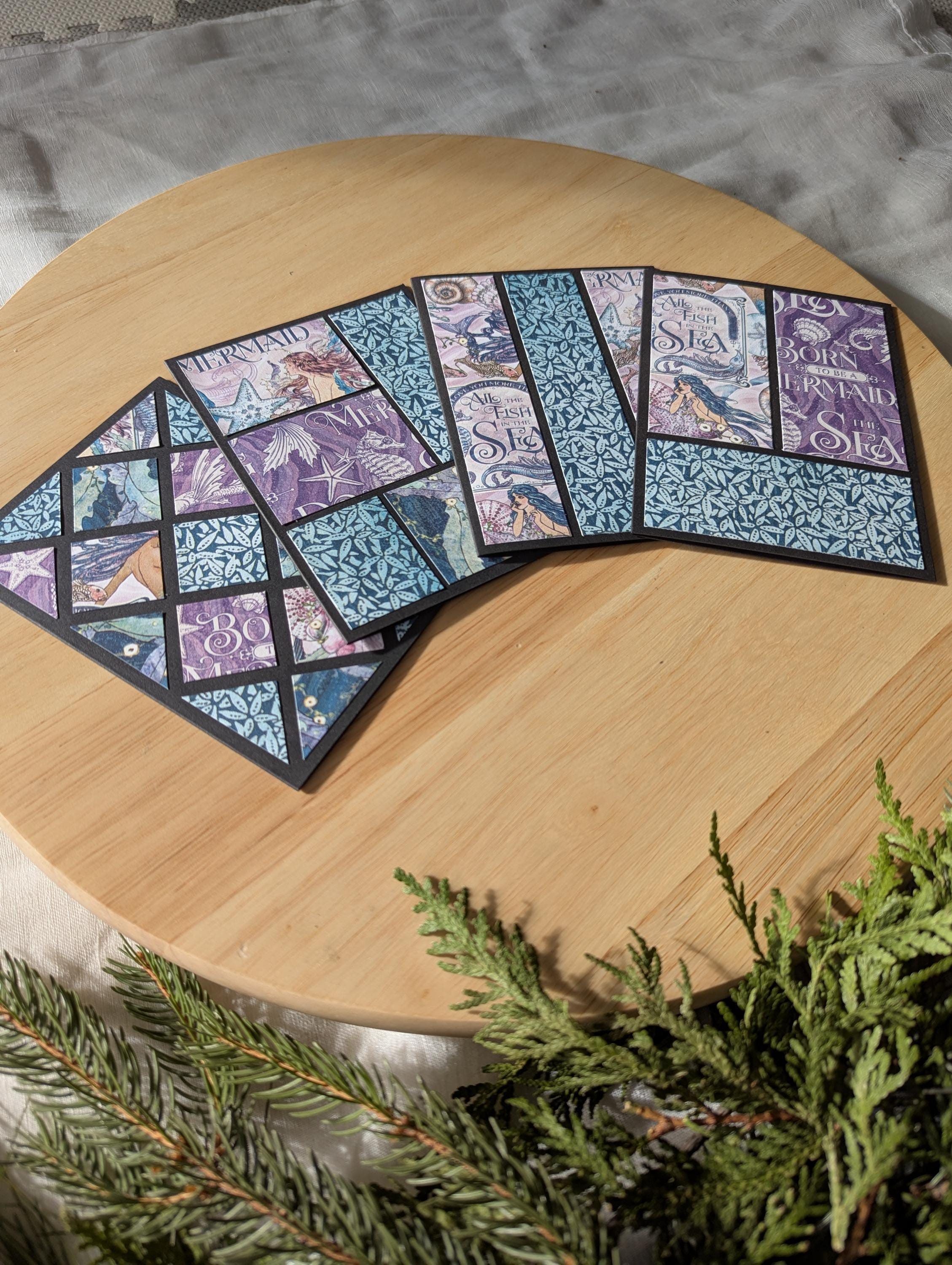 Handmade Card Set of 4 | Blank Customizable All Occasion Greeting Cards ...