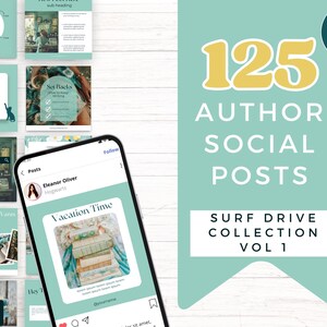 Instagram-schrijver, boekpresentatie, Instagram-berichten, canva-sjablonen, sociale-mediaberichten schrijvers, Instagram auteur, Bookstagram-sjablonen: SURF