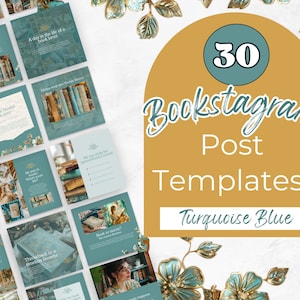 Bookstagram Post Templates, Book Marketing, Book Launch, Blue Bookstagram Templates, Instagram Aesthetic, Book Lovers,Bookstagram Canva PPML