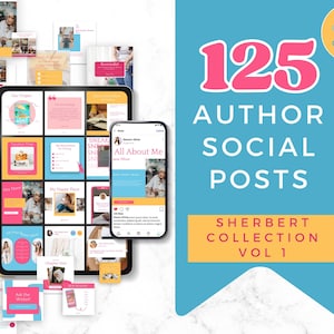 Book Marketing | Social Media | Digital Download | Canva Templates | Writer Instagram Template Bundle | Author Instagram Template SHER