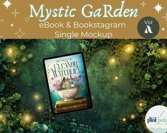 Bookstagram Flatlay, Bookish Flatlay, Digital Book Cover, Book Mockup Canva, Cozy Mystery eBook Mockup, eBook Flatlay, Cottagecore Romantic