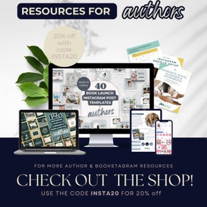Modello di sito web Canva per autori - Modello di sito web per autori - DARK ROMANCE Sito web Canva - Modello per scrittori - Sito web per autori Celestial PPEC immagine 10