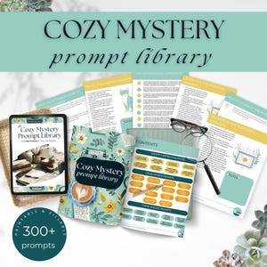 300+ Cozy Mystery Writing Prompts | Creative Writing Prompts Library | Digital Download & Printable Writing Guide for Authors | RESOURCE