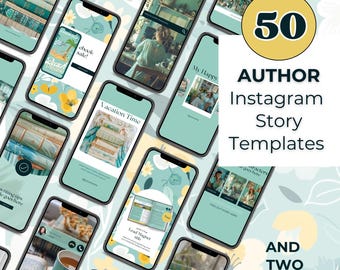 Canvassjablonen | Sociale media | Boekmarketing | Boekbloggers | Elegante schrijver Bookstagram | Boek Instagram | Canva-verhaalsjablonen: SURF