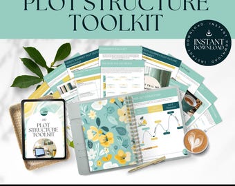 Novel Writing Plan Plot | Digital Novel Planner with Plot Structures, Writing Templates & Story Outlines | NaNoWriMo,  Preptober RESOURCE