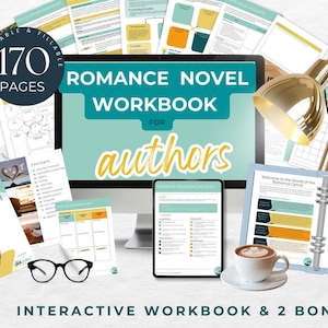 Romance Novel Planner, Author Workbook (Digital Download)