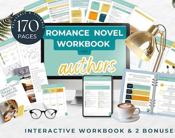 Romance Writing Planner, 2024 Planner for Writers, Novel Planner Workbook Digital Planner, Novel Writing Journal Digital Planner, RESOURCE
