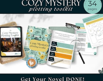Author Digital Planner | Worldbuilding Workbook | Author Organizer | Novel Planner | Undated Planner | Digital Writing Planner Cozy Mystery
