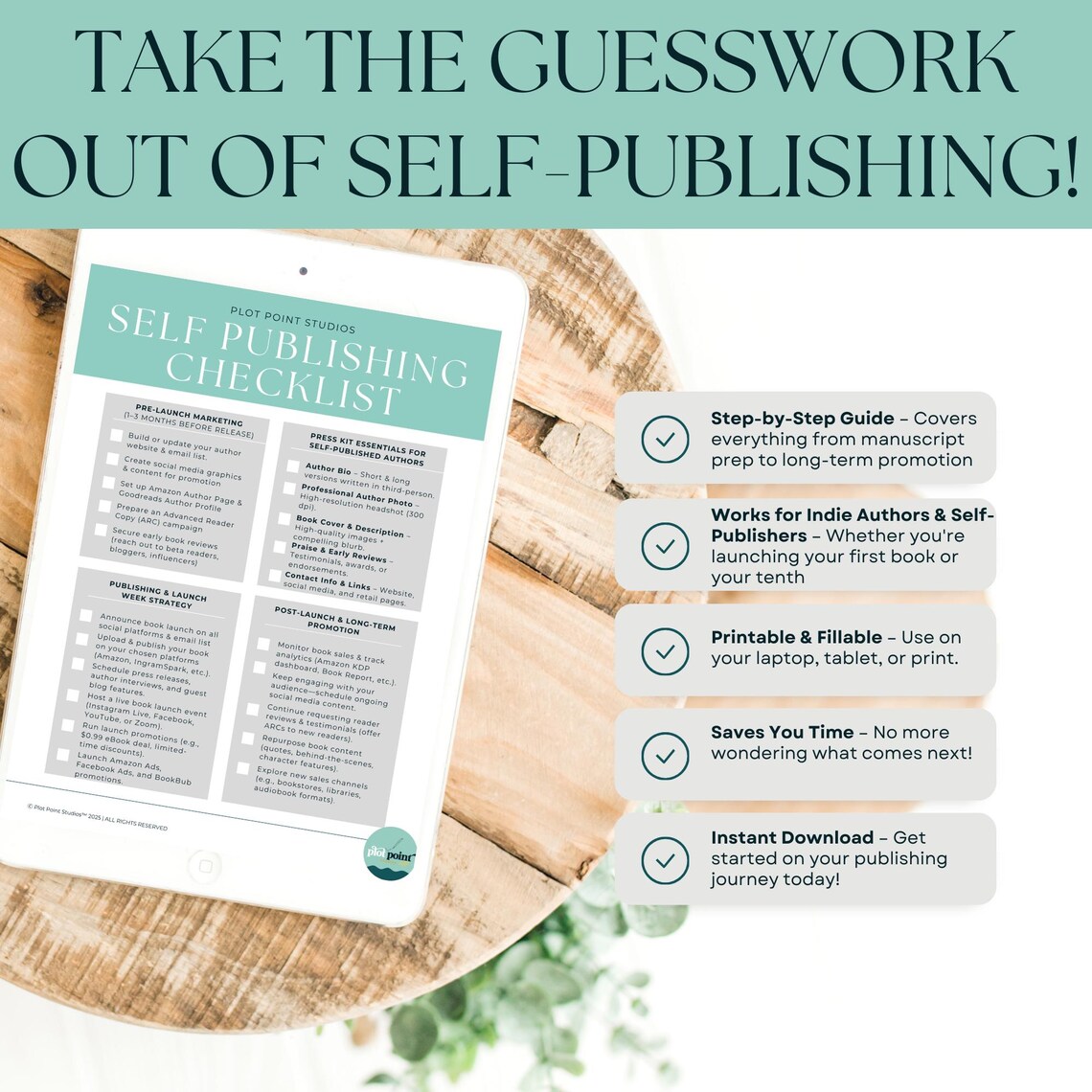 Self-publishing Checklist - Step-by-step Publishing Planner - Book ...
