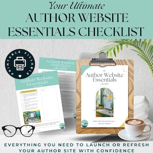 Author Website Essentials Checklist | Author Platform Builder | Page Planner & SEO Setup | Digital Download RESOURCE