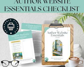 Author Website Essentials Checklist | Author Platform Builder | Page Planner & SEO Setup | Digital Download RESOURCE
