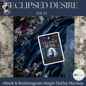 Gothic Book Mockup: Dark Academia eBook Flatlay (Canva Template)