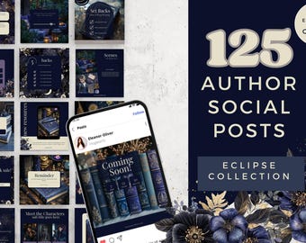 Dark Romance Author Instagram Templates, Editable Canva Templates for Social Media, Author Branding Ideas, Author Social Media Ideas PPEC