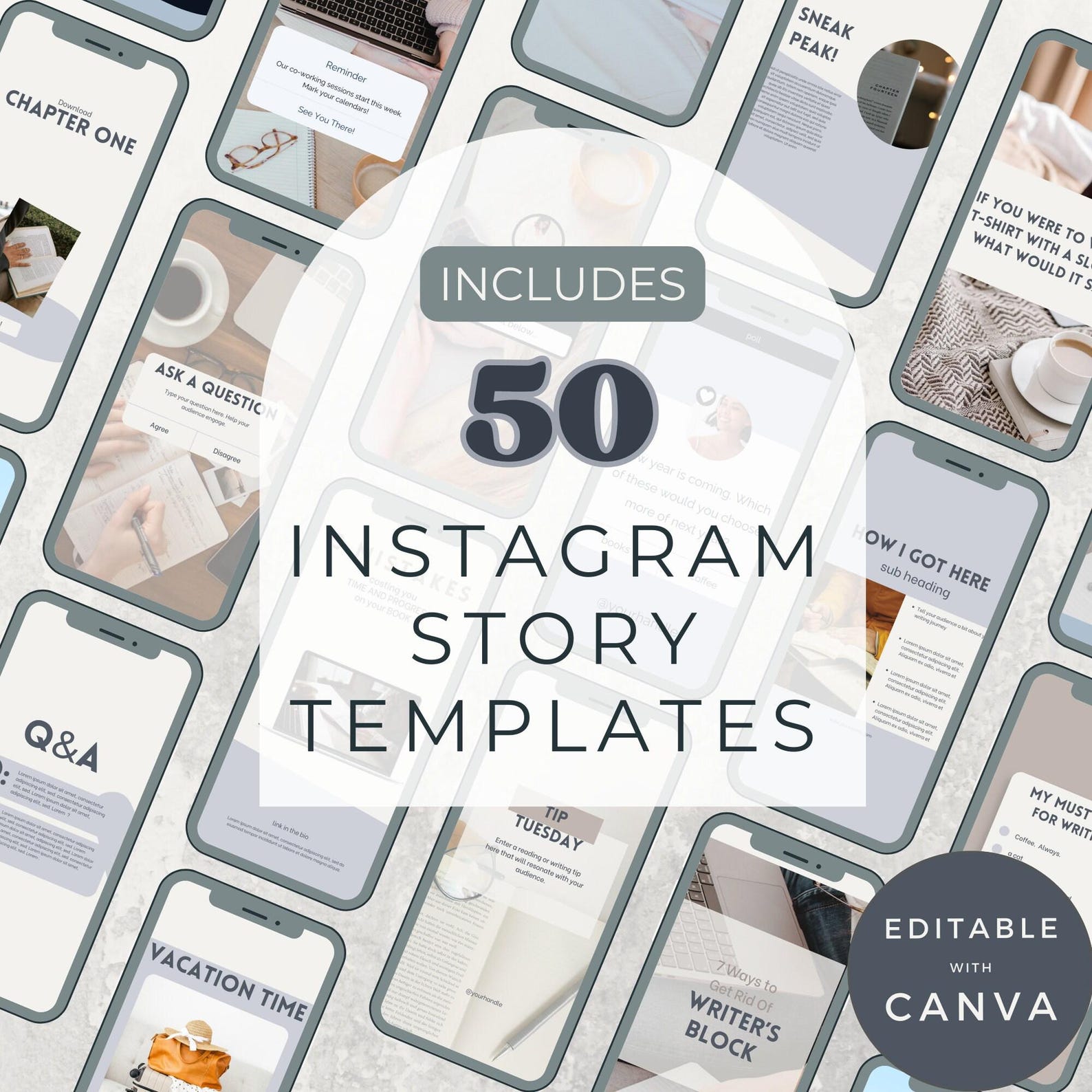 SOCIAL MEDIA Post Templates for AUTHORS, Social Media Canva Templates ...