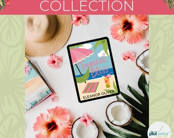Beach eBook Mockup - Book Cover Flatlay - Dreamy Summer Aesthetic - Travel Instagram Template VOL D MOCKUP