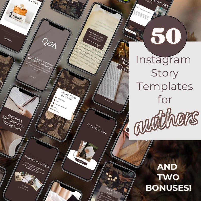SOCIAL MEDIA Post Templates for AUTHORS, Social Media Canva Templates ...