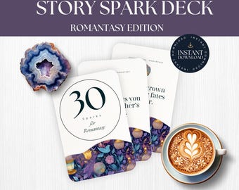 Romantasy Story Starter Cards - Dark Fantasy & Romance Prompts