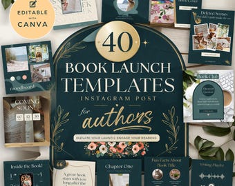 Social Media Posts für Autoren, Buchvorstellung Social Media, Autoren Social Media Posts, Autor Instagram Posts, Bookstagram Templates: PPEP