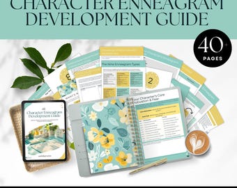 Character Enneagram Development Guide – Writing Worksheet Character Workbook – Author Planner & Character Template – Instant Download