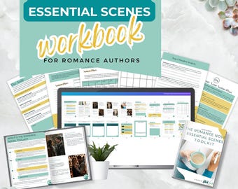 Kit de herramientas de escenas esenciales de novela romántica para autores, libro de trabajo, planificador de novelas digital o imprimible, negocio de autor,