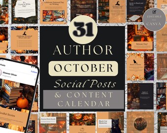 Auteur Social Media Bookstagram-sjabloon | Canvassjabloon | Sjablonen voor Instagram-berichten schrijven | Ig Post-sjablonen voor schrijvers | WITCHY AUTEUR