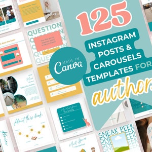 125 Instagram-berichten van de auteur Canva-sjabloon Schrijvers Social-mediaberichten Auteur Instagram-ideeën Bookstagram-sjablonen: Blossom PL001