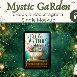 eBook Mockup Garden| Bookstagram Templates | ipad & kindle Book Mockup | Canva Template | Instagram Flatlay | Social Media Posts MOCKUP