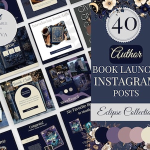 Book Launch Author Instagram Templates -  Witchy Writer Instagram - Editable Canva Templates for Social Media -  Dark Romance : PPEC