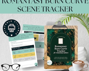 Romantasy Burn Curve, Romance Pacing Tool, Scene Tracker Chart, Fantasy Romance Planner, Writer’s Story Guide, PDF Download