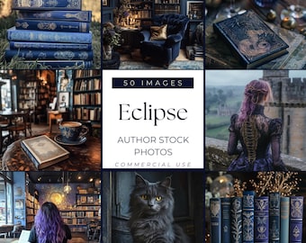 Eclipse Dark Romance Stock Photos | 50 Faceless Celestial Author Images | Commercial Use | Gothic Bookstagram Aesthetic PPEC