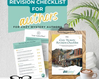 Cozy Mystery Revision Checklist, Writing Planner, Novel Plotting, Digital Printable Pdf, Instant Download, Novel Templates, Writer Tools