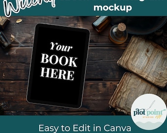 Witchy BOOKSTAGRAM MOCKUP EBOOK, Halloween Canva Template Bundle, Flat Lay Reviewer Author Social Media Bookish Mockups Bookstagrammer Posts